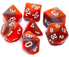 REBEL RPG kauliukų rinkinys - dviejų spalvų - Oranžinis ir pilkas