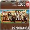 Puppies On The Bench Panorama 90382, 96 cm x 24 cm, 1000 vnt. Educa dėlionė