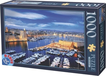 Port Of Marseille France 452918, 47 cm x 68 cm, 1000 vnt. D-Toys dėlionė