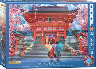 Spring Sakura 473715, 48 cm x 68 cm, 1000 vnt. Eurographics dėlionė