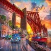 Forth Bridge At Sunset, 70 cm x 50 cm, 1000 vnt. Ravensburger dėlionė