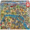 City Map Of Paris 11ED18452, 48 cm x 34 cm, 500 vnt. Educa dėlionė