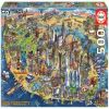New York City Map 11ED18453, 48 cm x 34 cm, 500 vnt. Educa dėlionė