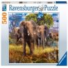 Elephant Family, 36 cm x 49 cm, 500 vnt. Ravensburger dėlionė