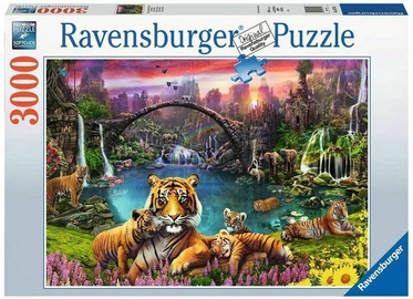 Tiger In Paradise 16719, 80 cm x 121 cm, 3000 vnt. Ravensburger dėlionė