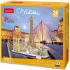 3D dėlionė City Line Paris MC254h, 38.1 cm x 25.4 cm, 114 vnt. Cubicfun dėlionė