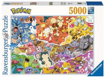 Pokemon 16845, 101 cm x 153 cm, 5000 vnt. Ravensburger dėlionė