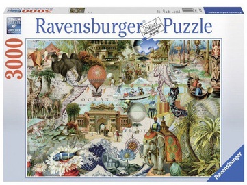 17068, 121 cm x 80 cm, 3000 vnt. Ravensburger dėlionė