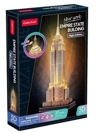 3D dėlionė Empire State Building, 14.2 cm x 19.2 cm, 37 vnt. Cubicfun dėlionė