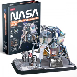 3D dėlionė Nasa Apollo 11 DS1058H, 33 cm x 24 cm, 93 vnt. Cubicfun dėlionė