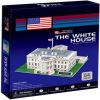 3D dėlionė The White House, 28 cm x 21 cm, 64 vnt., balta Cubicfun dėlionė