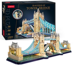 3D dėlionė Tower Bridge 306-20531, 89.3 cm x 20.3 cm, 222 vnt. Cubicfun dėlionė