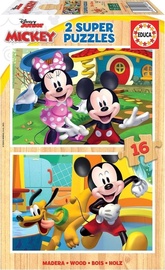 Medinė Mickey & Minnie 19287 Educa dėlionė