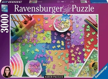 Puzzles On Puzzles 17471, 80 cm x 121 cm, 3000 vnt. Ravensburger dėlionė