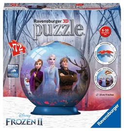 3D dėlionė Disney Frozen 2 11142, 13 cm x 13 cm, 72 vnt. Ravensburger dėlionė