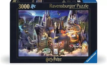 Harry Potter Hogwarts Interior, 80 cm x 121 cm, 3000 vnt. Ravensburger dėlionė