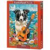 Dog Collie Guitar And The Sea B-54008, 47 cm x 33 cm, 500 vnt. Castorland dėlionė