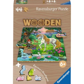 Medinė Fairytale Unicorn, 19.2 cm x 19.2 cm, 44 vnt. Ravensburger dėlionė