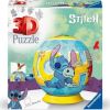 3D Stitch 11596, 13 cm x 13 cm, 72 vnt., mėlyna/geltona Ravensburger dėlionė