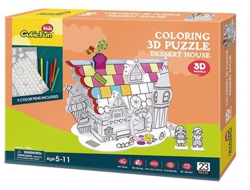 3D dėlionė P688H, 22.6 cm x 16.2 cm, 23 vnt. Cubicfun dėlionė