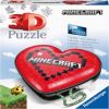 3D Minecraft Heart 11285, 10.3 cm x 11.2 cm, 60 vnt. Ravensburger dėlionė
