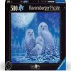 Glow Owls In The Moonlight, 36 cm x 49 cm, 500 vnt. Ravensburger dėlionė