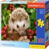Hedgehog With Berries 369057, 29 cm x 40 cm, 100 vnt. Castorland dėlionė