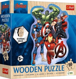 Medinė Marvel Avengers 20256, 21 cm x 20 cm, 50 vnt. Trefl dėlionė