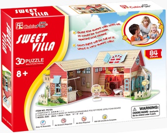 3D dėlionė , 28 cm x 16 cm, 84 vnt. Cubicfun dėlionė