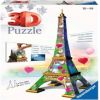 3D Eiffel Tower 11183, 17 cm x 17 cm, 216 vnt. Ravensburger dėlionė