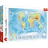 Physical World Map 10463, 68.3 cm x 48 cm, 1000 vnt. Trefl dėlionė