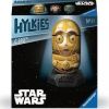 3D C-3PO, 8 cm x 8 cm, 54 vnt., aukso Ravensburger dėlionė