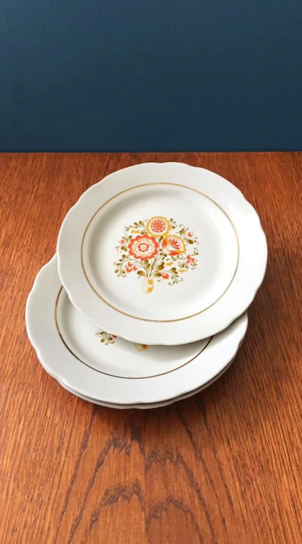 Lėkštės, 17cm. 3vnt., Korosten