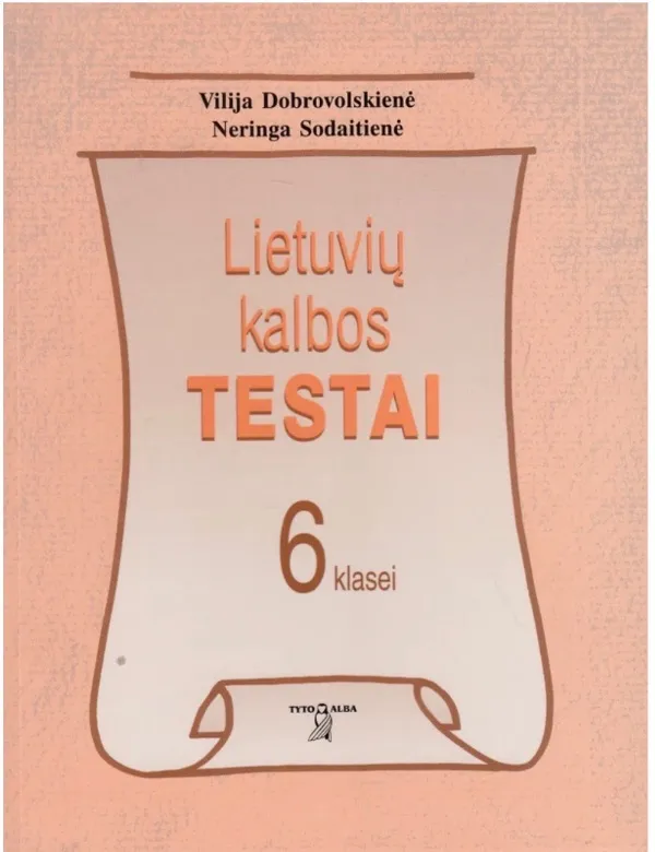Lietuvių kalbos testai 6 klasei
