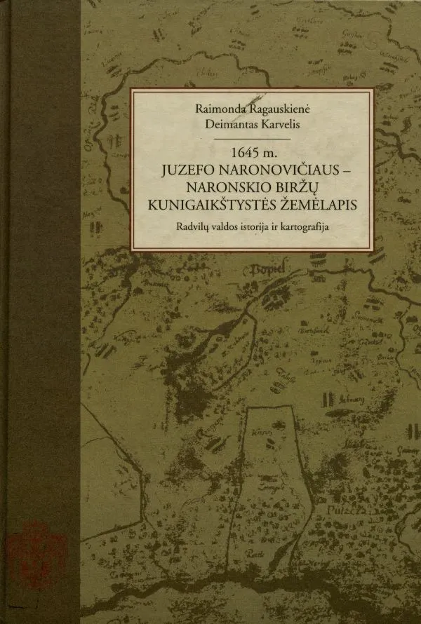 1645 m. Juzefo Naronovičiaus - Naronskio Biržų kunigaikštystės žemėlapis
