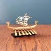 Vikingų laivo statulėlė su Svarovskio kristalais
