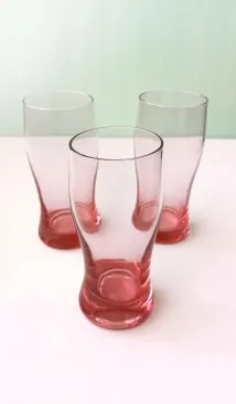 Vintažinės stiklo taurės 150ml, 3vnt.