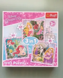 Trefl „Disney Princess“ 3-in-1 dėlionių rinkinys, +3m.