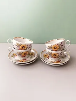 Puodeliai su lėkštute, 200ml, 4vnt., RPR