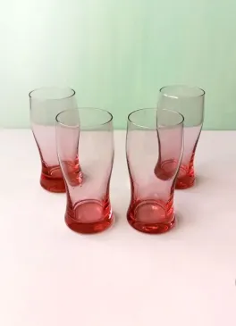 Vintažinės stiklo taurės 150ml, 4vnt.