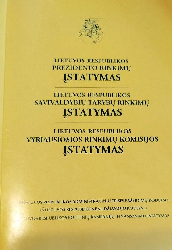 Lietuvos Respublikos prezidento rinkimų įstatymas.