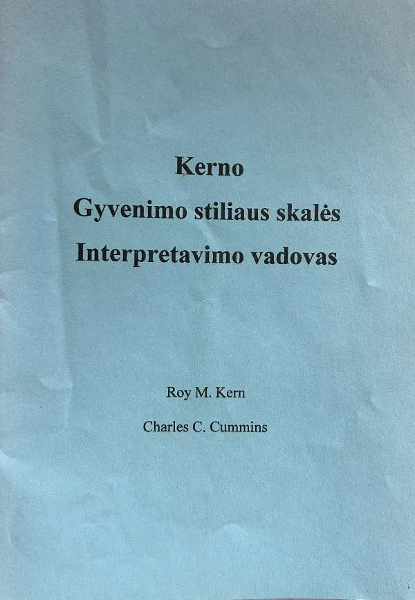 Kerno Gyvenimo stiliaus skalės interpretavimo vadovas