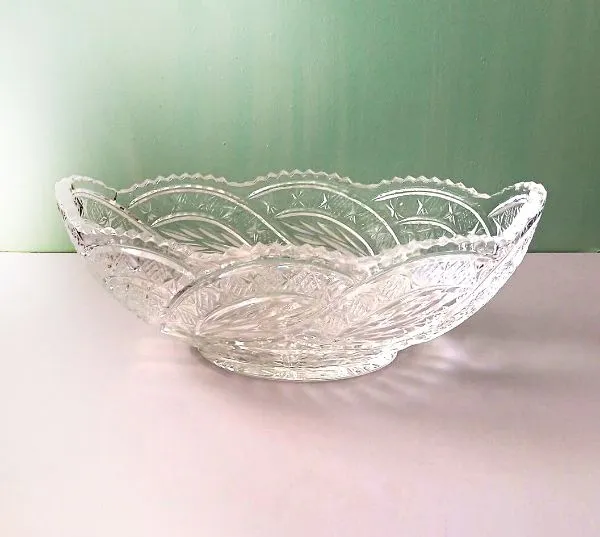 Vintažinė krištolo vaza, 33cm ilgis