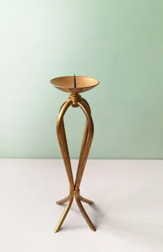Vintažinė žalvarinė žvakidė, 26,5cm aukštis