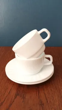 Puodeliai su lėkštute, 150ml, 2vnt., Harmonia