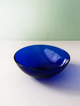 Kobalto stiklo dubenėlis, 14cm skersmuo