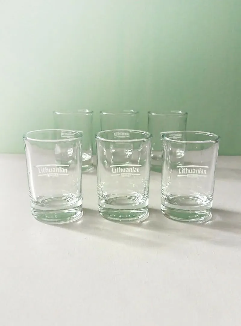 Stikliukai, 50ml, 6vnt., "Lithuanian vodka"