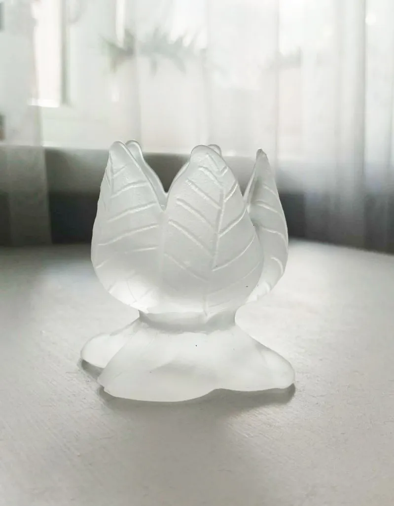 Matinio stiklo žvakidė, 6,5cm aukštis