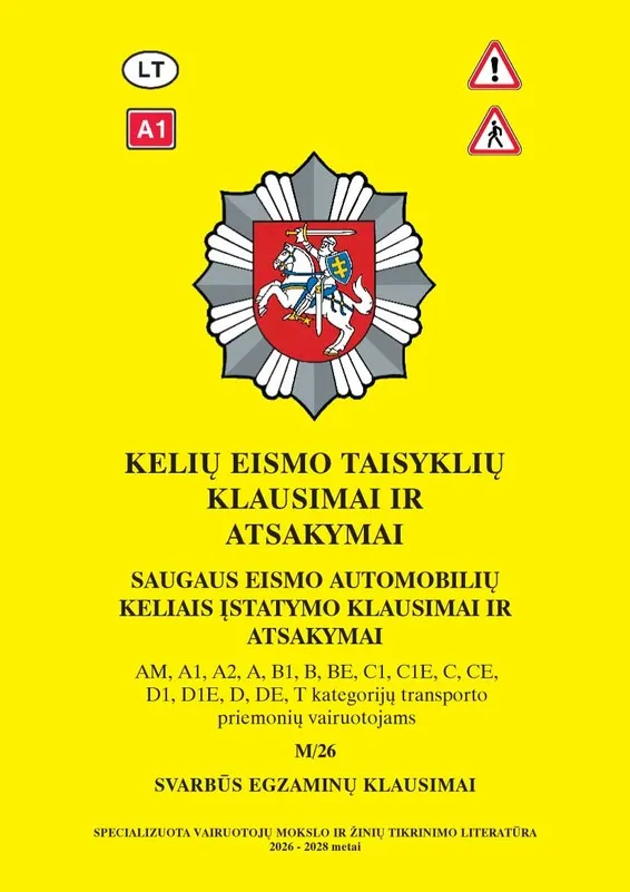 Kelių eismo taisyklių klausimai ir atsakymai M/26