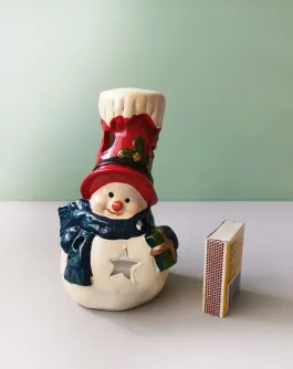 Žvakidė Kalėdinė keraminė, 13cm aukštis